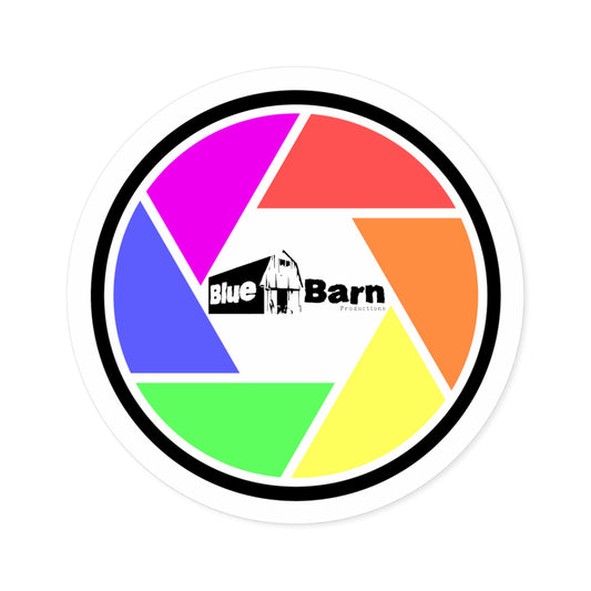 Blue Barn Exposure Round Stickers, Indoor\Outdoor